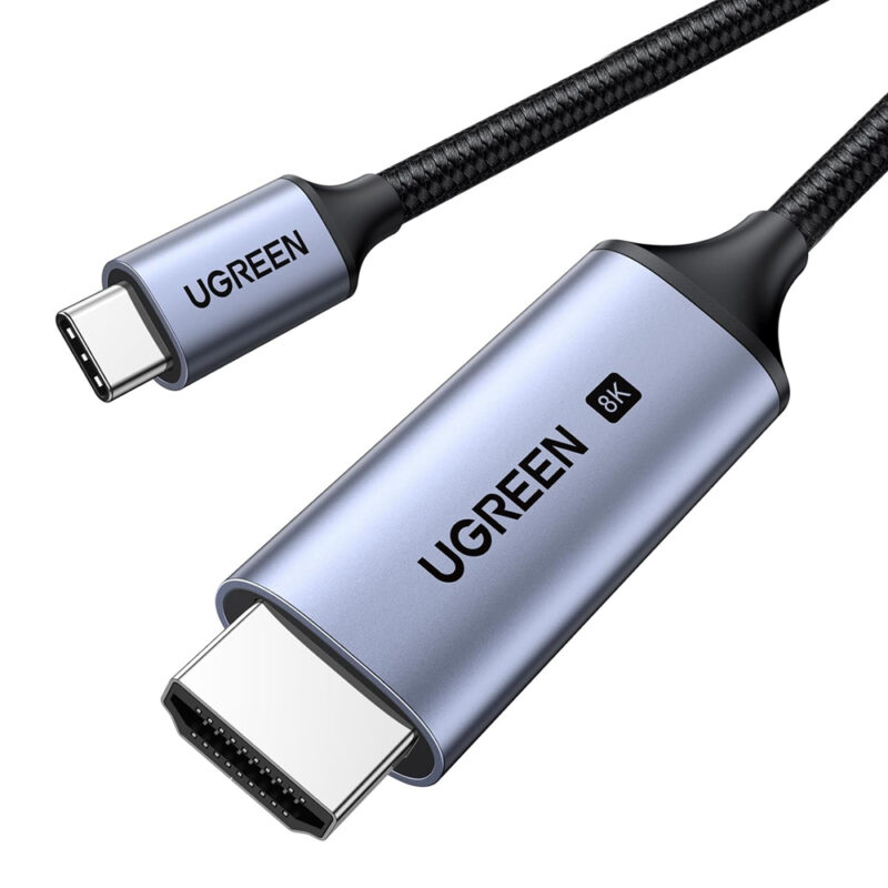 Cabo Usb C p/Hdmi Ugreen Macho/Macho 8K-60Hz 1.5M Preto
