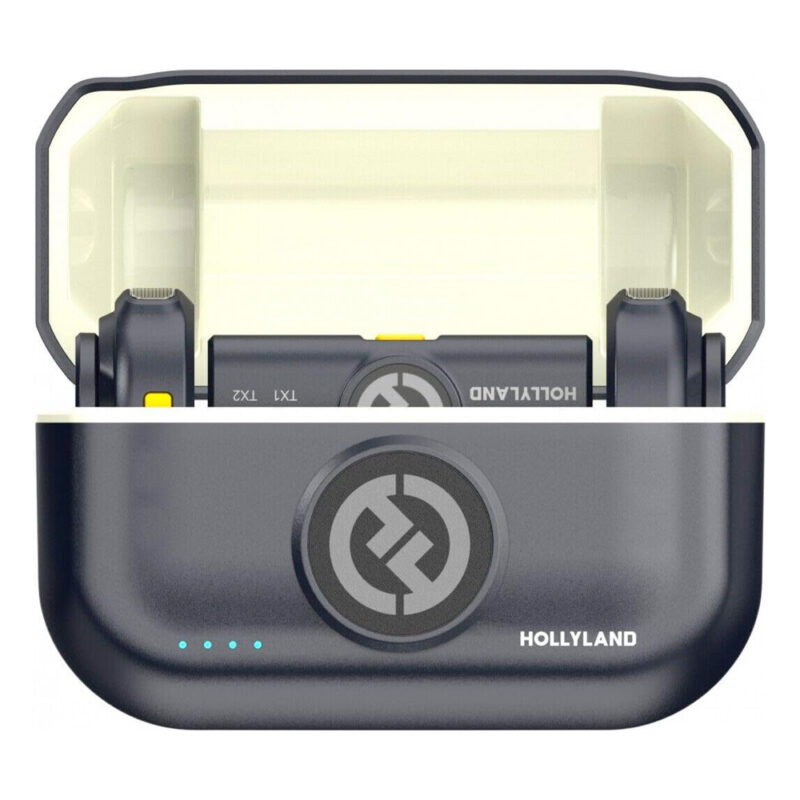 Microfone de Lapela Hollyland Lark M2 Duo Usb C Preto
