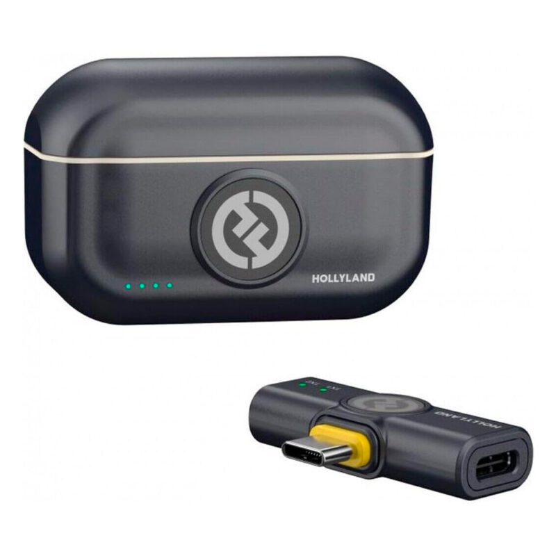 Microfone de Lapela Hollyland Lark M2 Duo Usb C Preto
