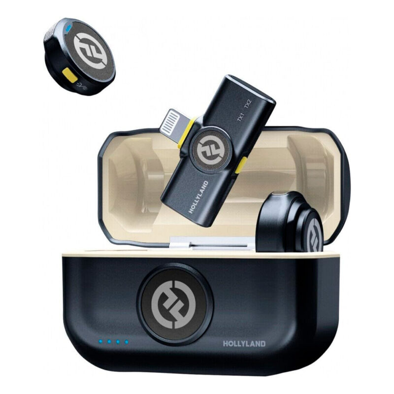 Microfone de Lapela Hollyland Lark M2 Duo p/Ios Preto