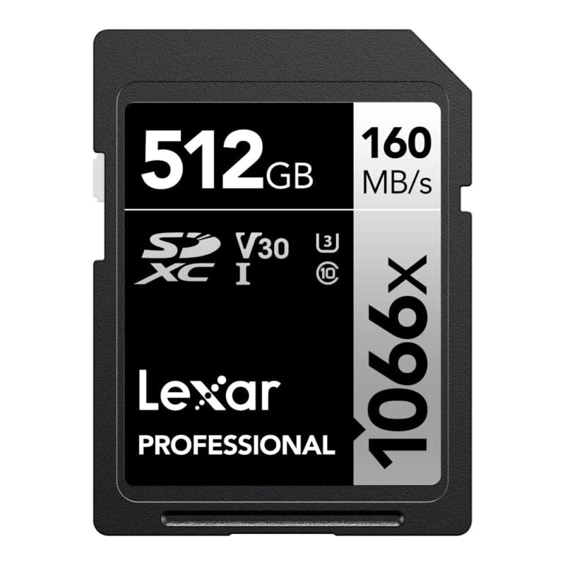 Cartão de Memória Lexar 512gb Cartão Sd V30 160Mbs Preto