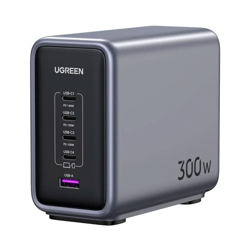 Carregador Mesa Desktop Ugreen 5 em 1 Usb A/C 300W Preto