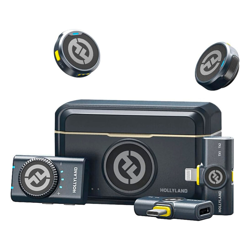 Sistema Microfone Lapela Hollyland Lark M2 Combo Preto