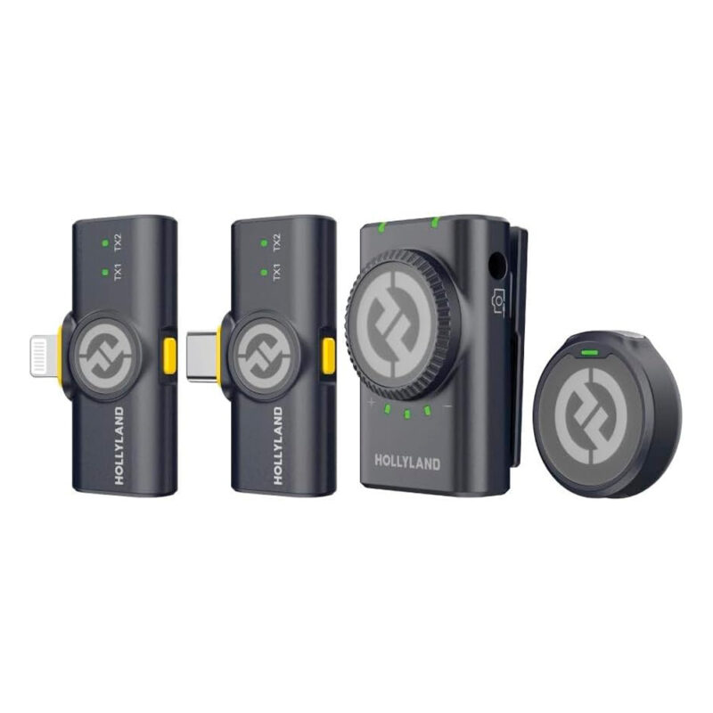 Sistema Microfone Lapela Hollyland Lark M2 Combo Preto