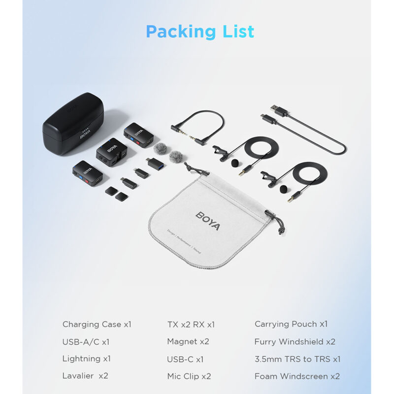 Sistema Microfone Lapela BoyaMic Câmera Android Ios Preto