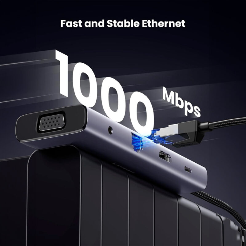 Hub Adaptador Ugreen 10 em 1 4k/30Hz Usb-C Cinza