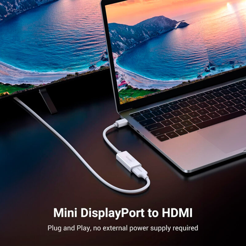 Adaptador Ugreen Mini Displayport para Hdmi 1080p Branco