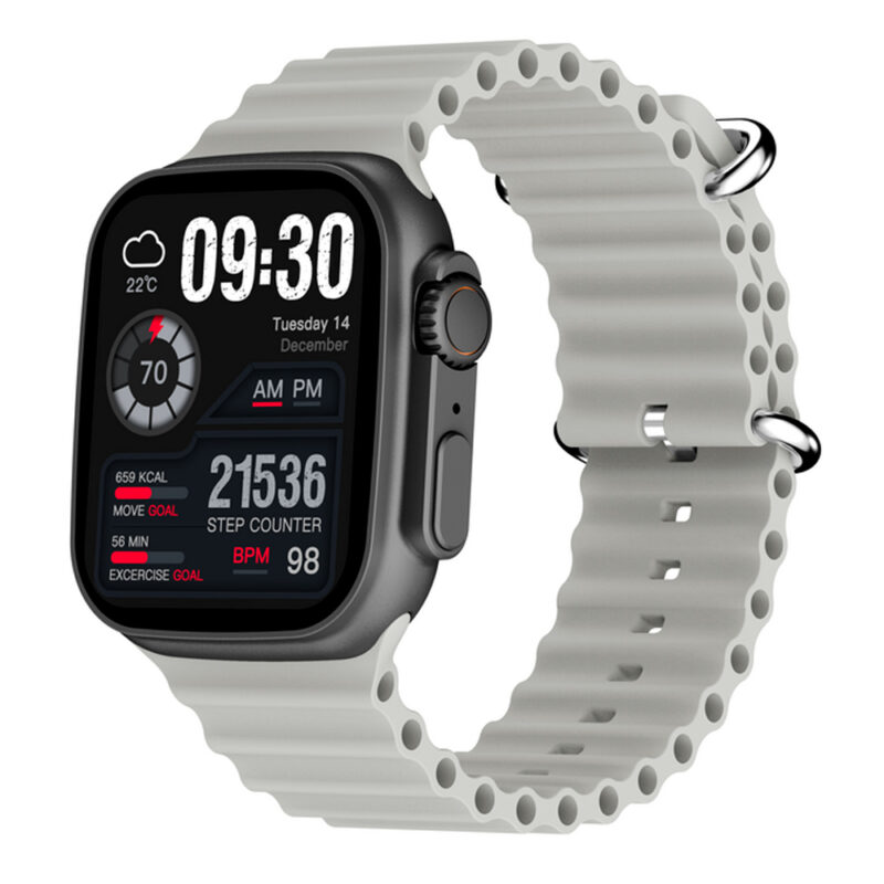 Relógio Smartwatch Zwear Zl67 BT 5.2 Tela 1.93 pol Prata