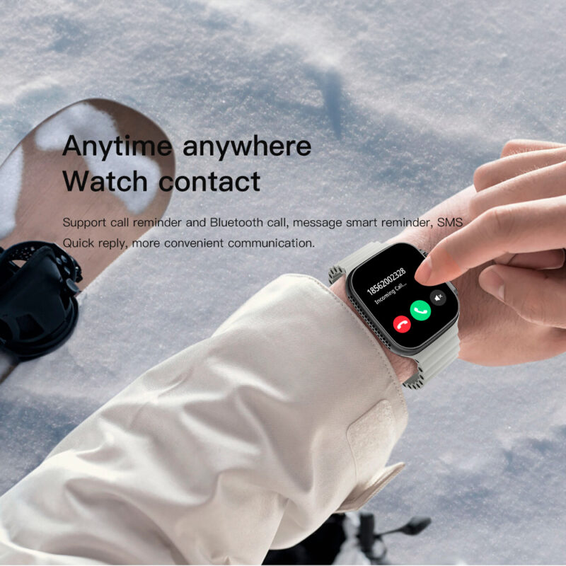 Relógio Smartwatch Zwear Zl67 BT 5.2 Tela 1.93 pol Prata