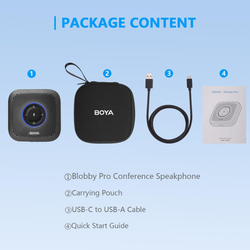 Alto-Falante Bluetooth Conferência Boya Blobby Pro Preto