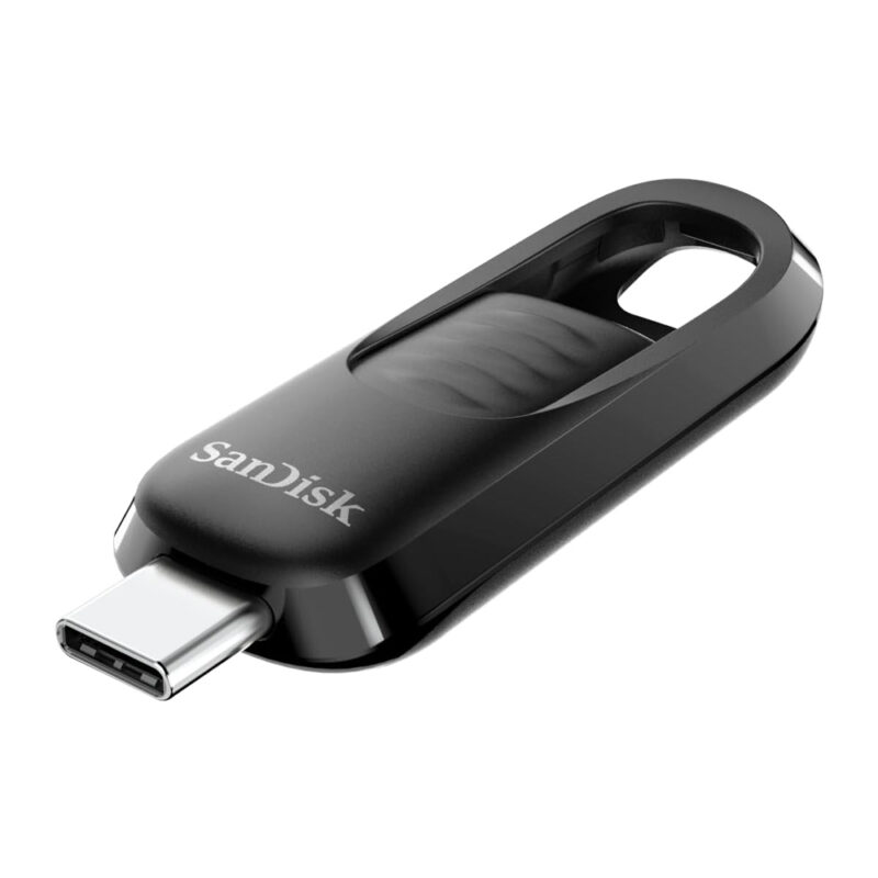 Pen Drive Sandisk 256gb Ultra Slider Usb C 3.2 Preto