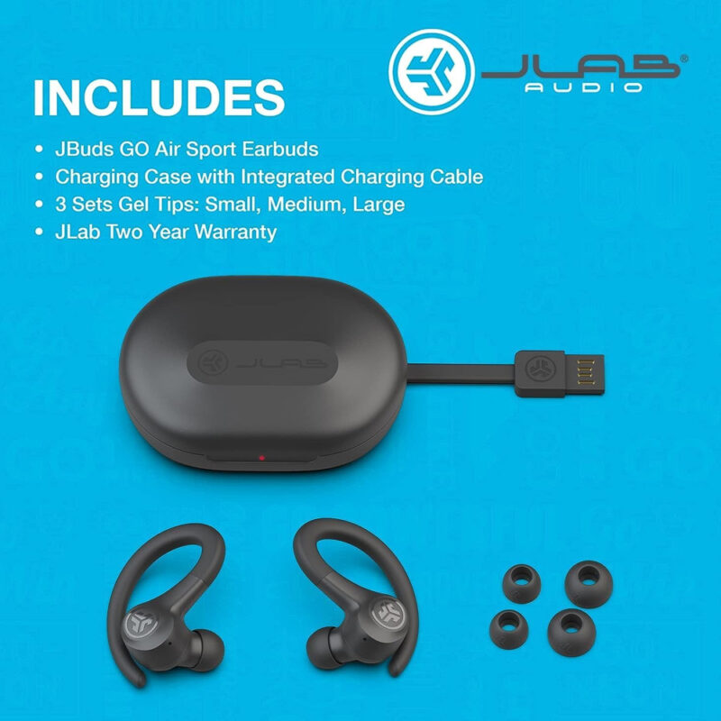 Fone Ouvido Sem Fio Jlab Go Air Sport Bluetooth 5.1 Grafite