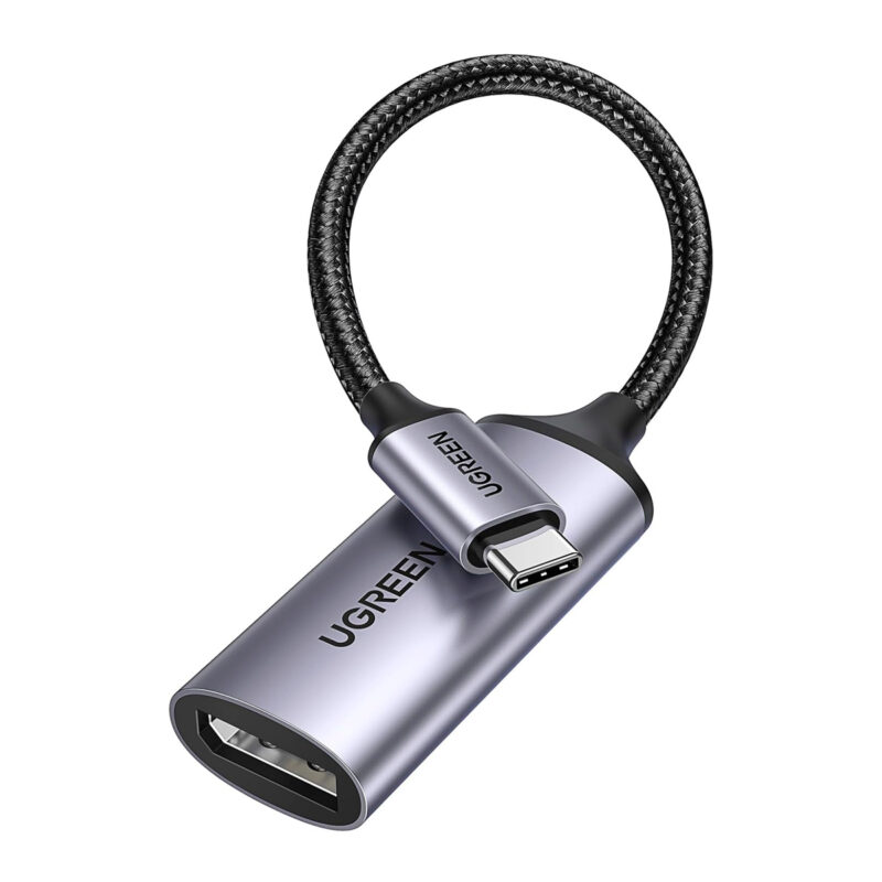 Adaptador Ugreen Usb C p/DisplayPort Fêmea 8K/60Hz Cinza