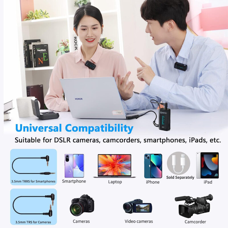 Sistema Microfone Sem Fio Boya by-Xm6 K2 Lapela Celular Dslr