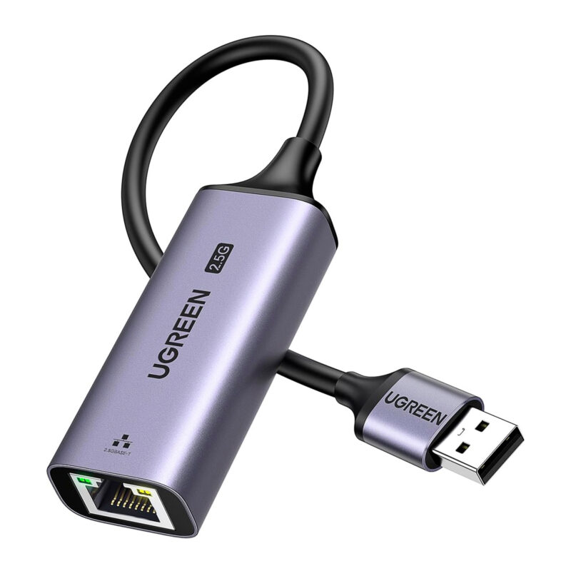 Adaptador Ugreen Usb A 3.0 pra Lan Rj45 2.5g Fêmea Cinza