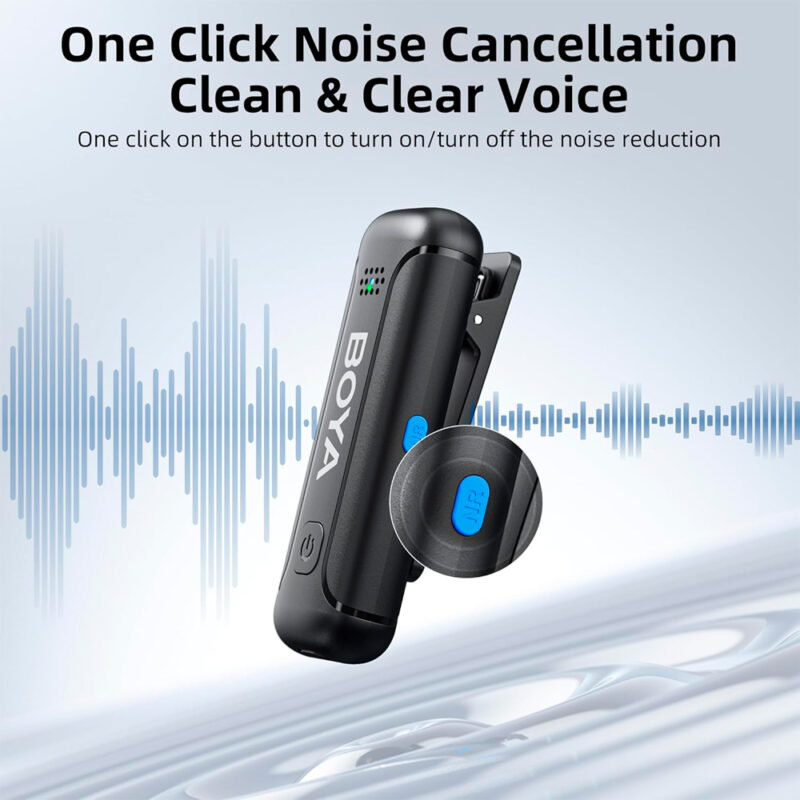 Sistema Microfone de Lapela Boya By-wm3t-u2 Usb C Preto