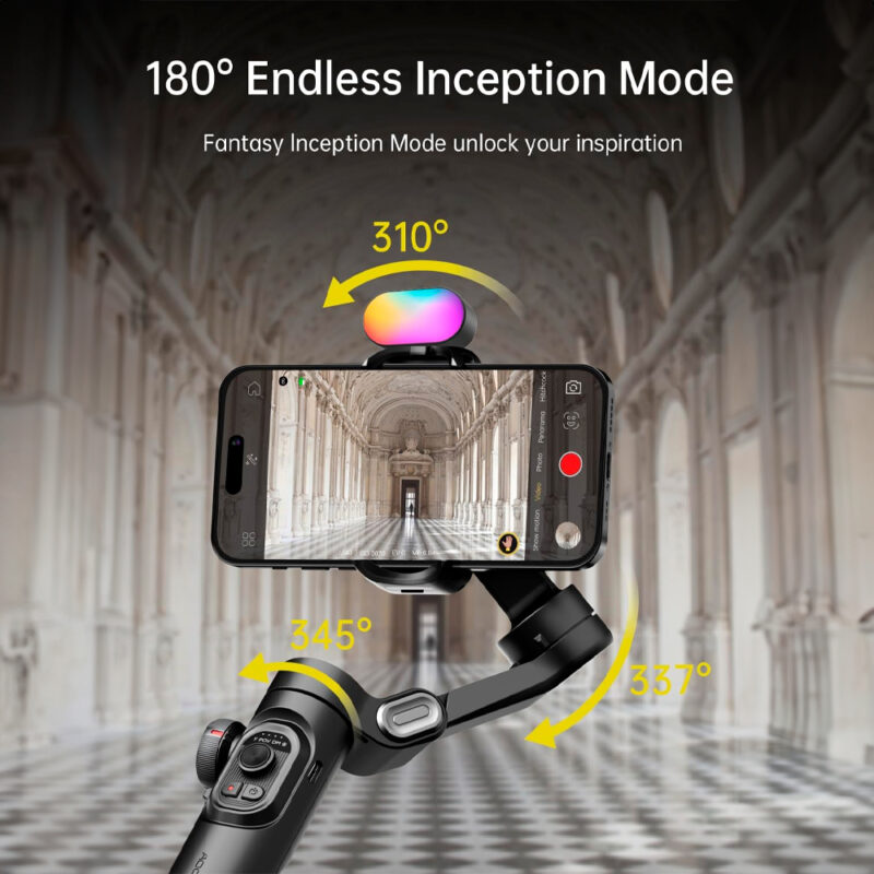 Estabilizador Aochuan Smart Xe Kit Gimbal Celular Preto