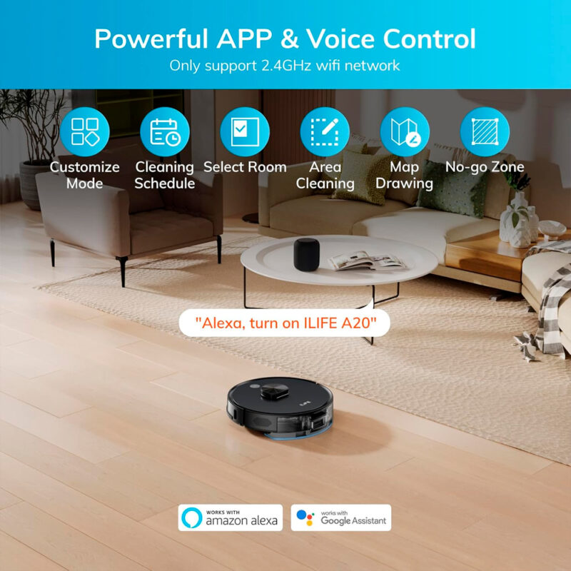 Aspirador de Pó Robô Ilife A20 Controle por App Preto