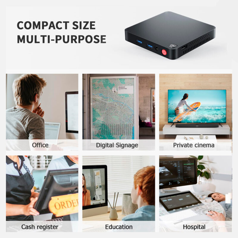 Mini Pc Beelink T5 64gb Emmc 4gb Ram Celeron N4020 Preto