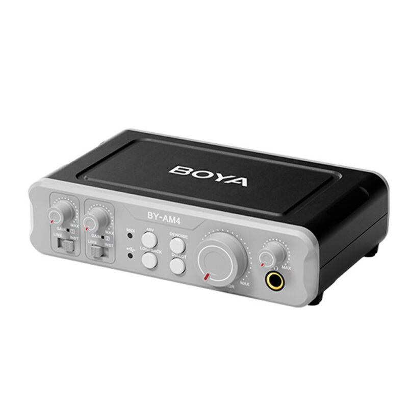 Interface de Áudio Boya By-am4 Mixer Canal Duplo Preto
