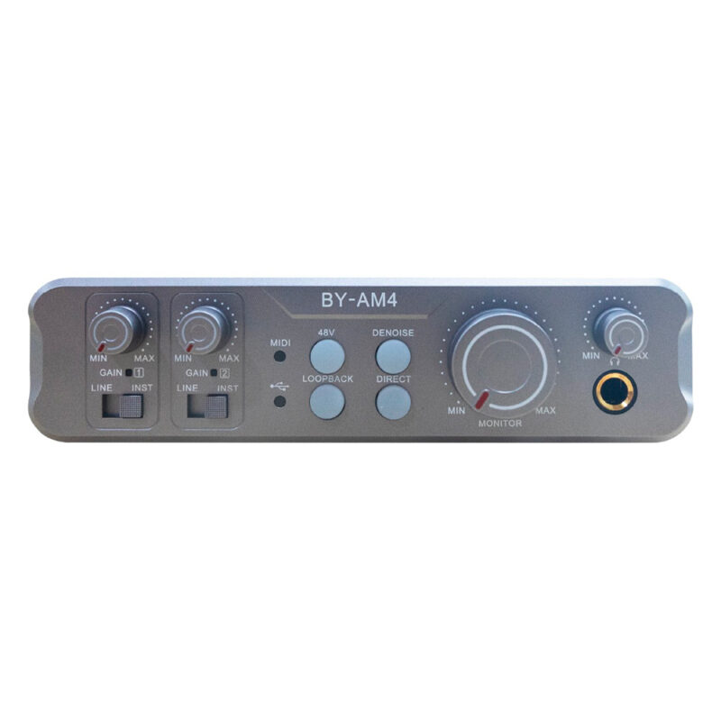 Interface de Áudio Boya By-am4 Mixer Canal Duplo Preto
