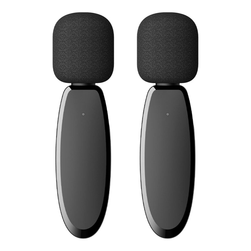 Sistema Microfone Lapela V7 Usb C/Lightning 2.4Ghz Preto
