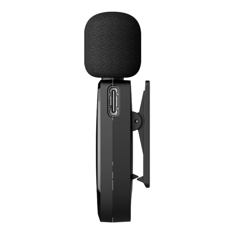 Sistema Microfone Lapela V7 Usb C/Lightning 2.4Ghz Preto