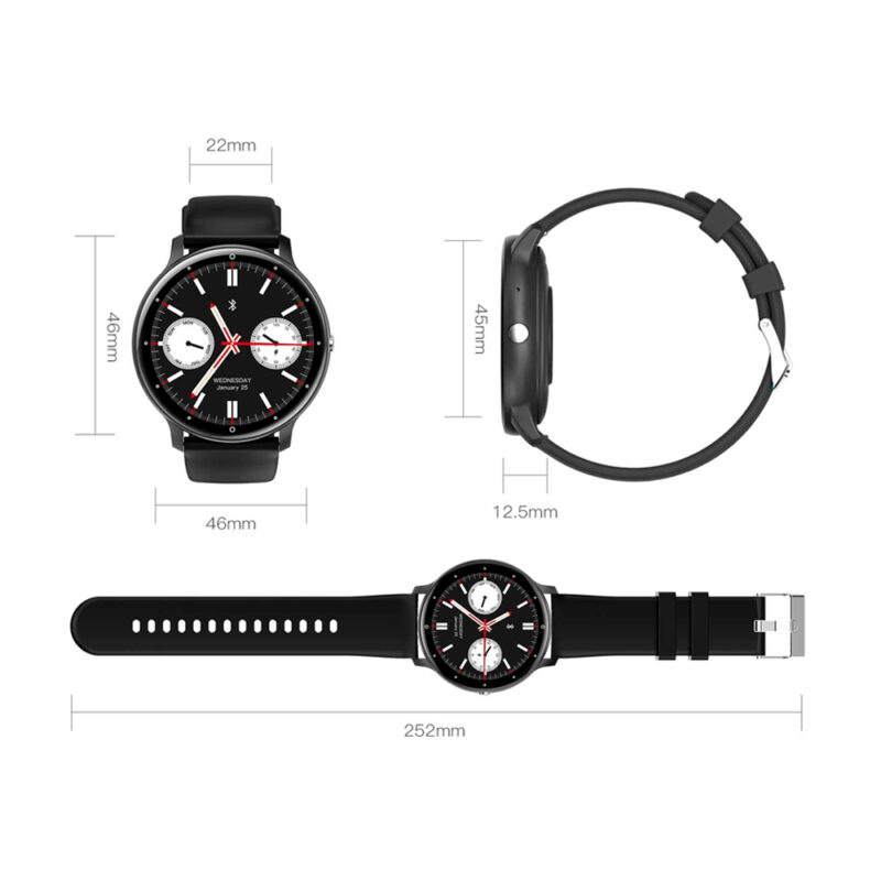 Relógio Smartwatch Zwear Zl02j Pro BT5.2 Tela 1.3' Preto