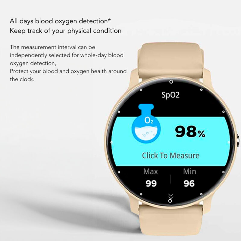 Relógio Smartwatch Zwear Zl02j Pro BT5.2 Tela 1.3' Gold