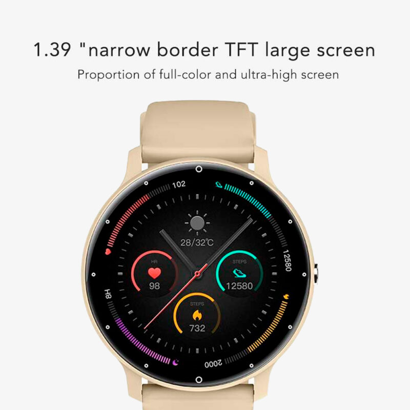 Relógio Smartwatch Zwear Zl02j Pro BT5.2 Tela 1.3' Gold