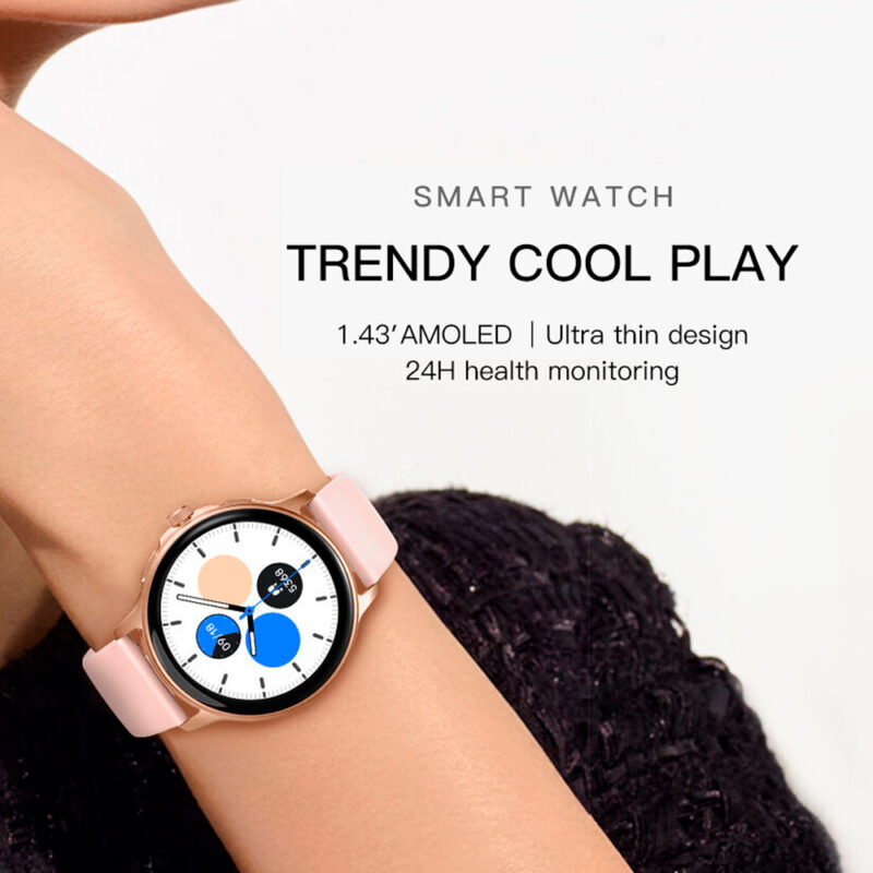 Relógio Smartwatch Zwear Z121 BT 5.3 Tela 1,4 pol Rosa