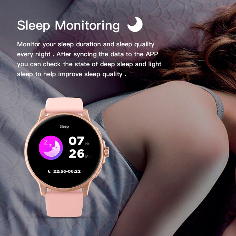 Relógio Smartwatch Zwear Z121 BT 5.3 Tela 1,4 pol Rosa
