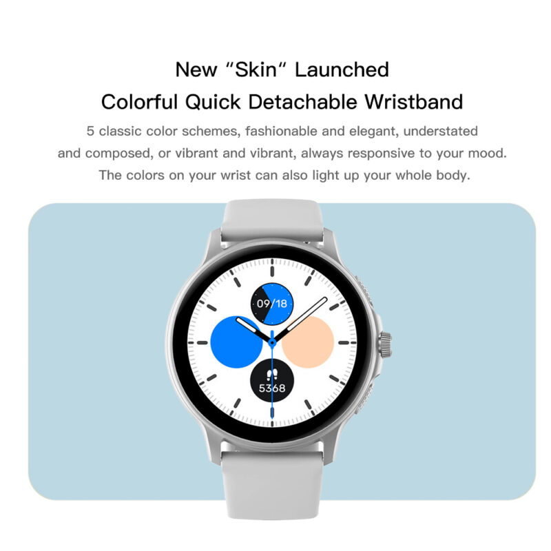 Relógio Smartwatch Zwear Z121 BT 5.3 Tela 1,4 pol Prata