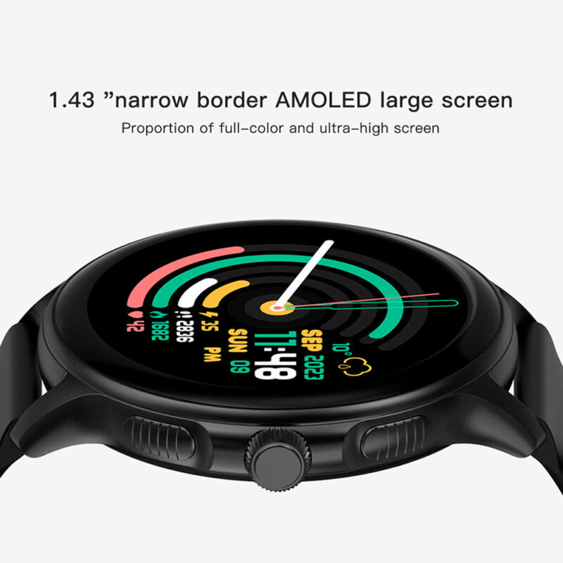 Relógio Smartwatch Zwear Z121 BT 5.3 Tela 1,4 pol Preto