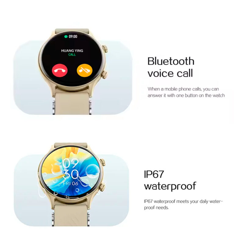 Relógio Smartwatch Bluetooth Zwear Zl73j Tela 1,3' Gold