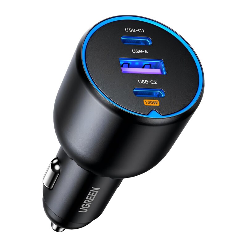 Carregador Carro Ugreen Portas Usb C/A Máx. 130W Preto