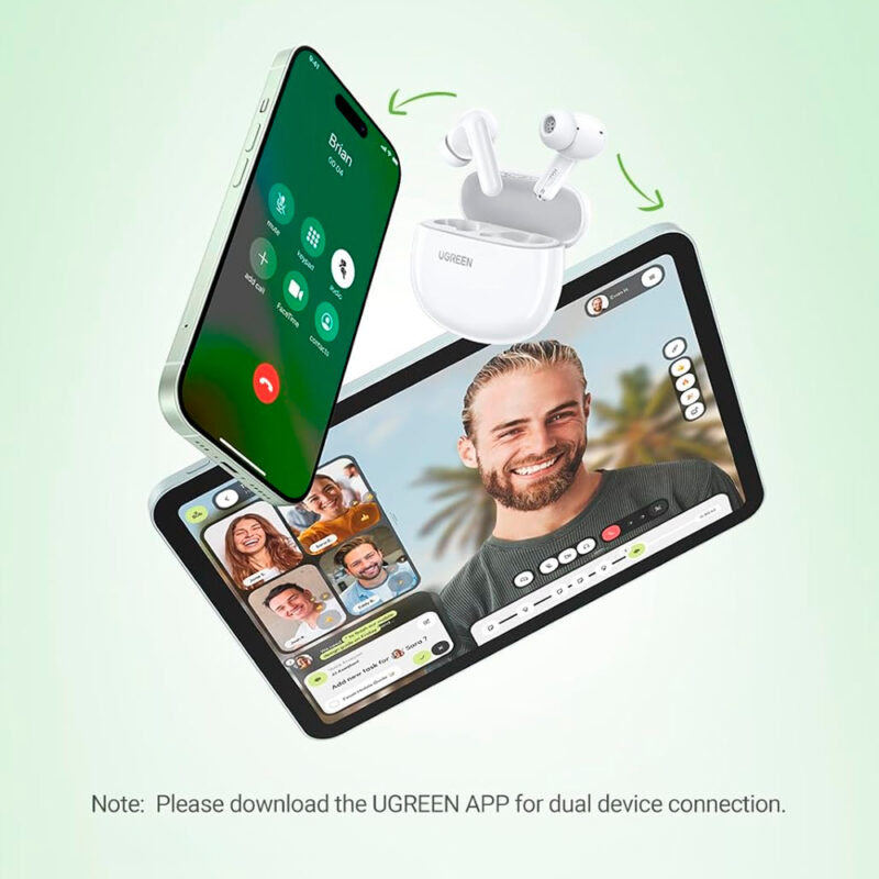 Fone de Ouvido Ugreen HiTune P3 Bluetooth 5.4 Branco