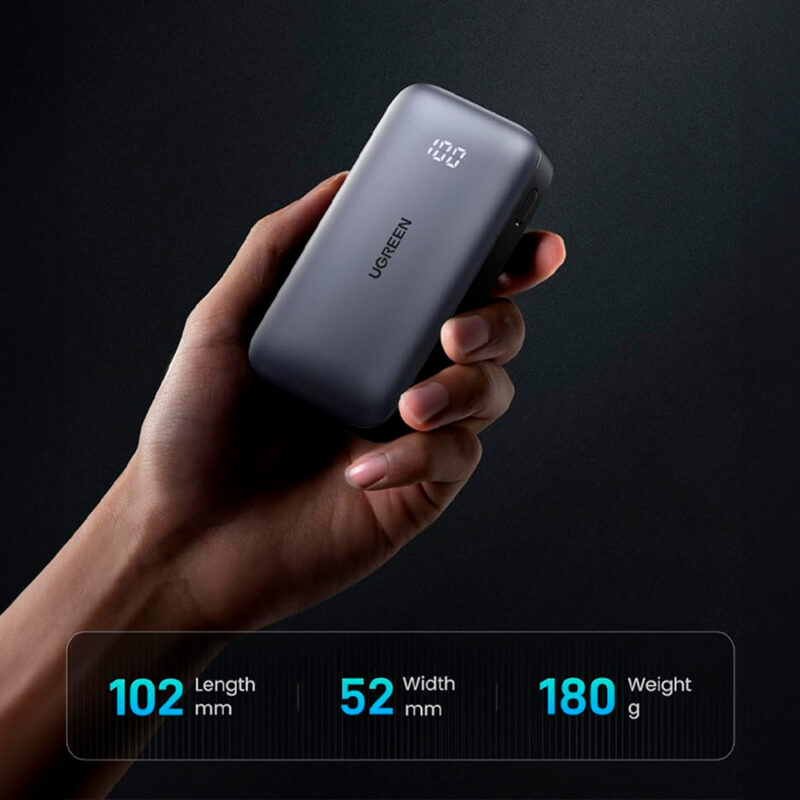 Power Bank Ugreen 10000mAh Portátil Máx. 30W Cinza Dark