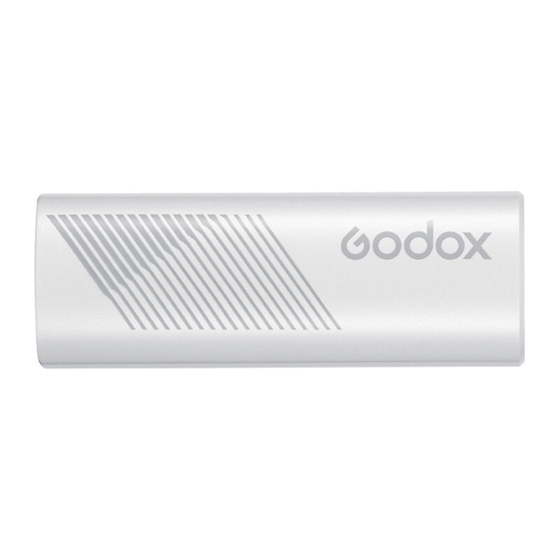 Microfone Sem Fio Godox Cube SC Usb C Lapela 2.4GHz Branco