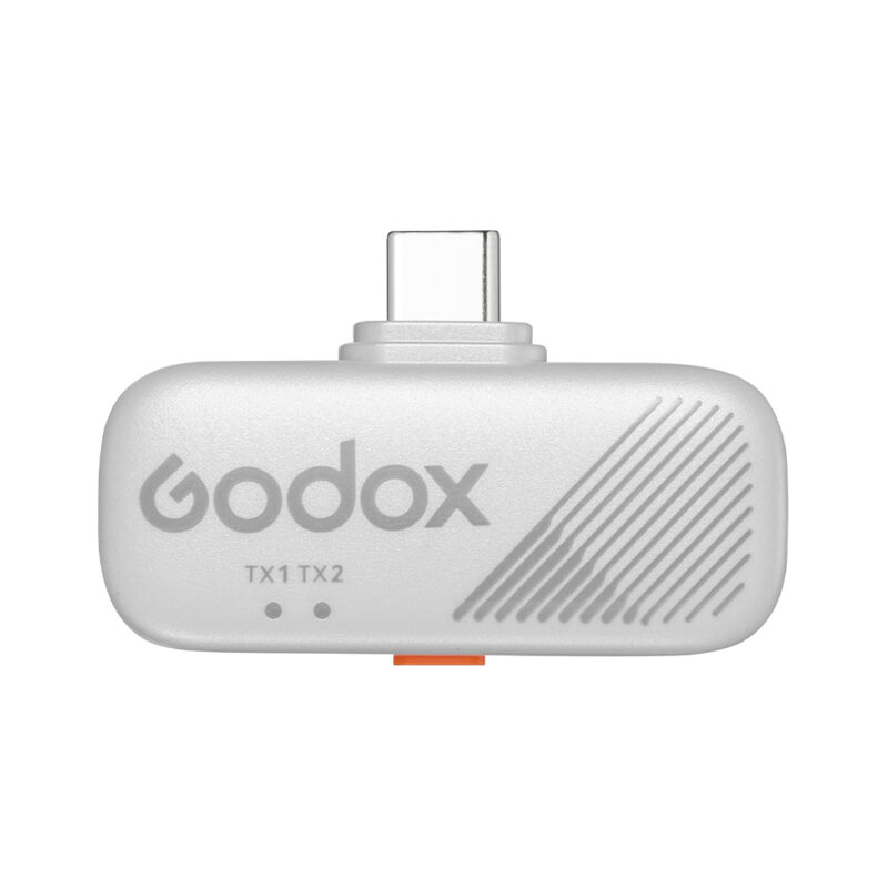 Microfone Sem Fio Godox Cube SC Usb C Lapela 2.4GHz Branco