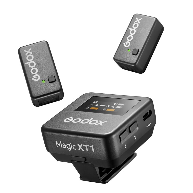 Sistema Microfone Sem Fio Godox Magic XT1 2.4GHz Preto