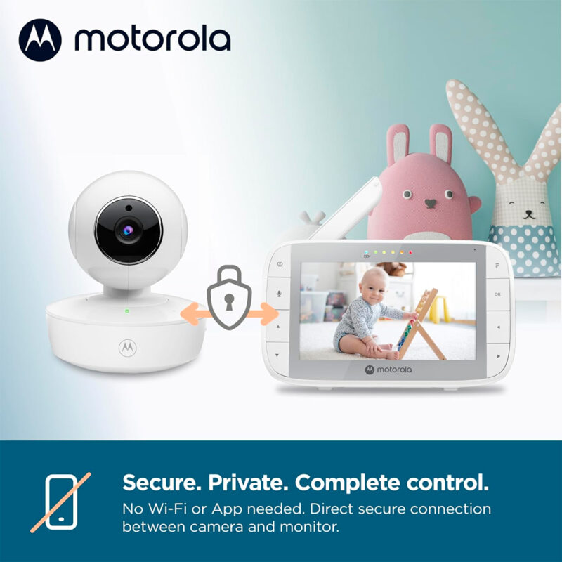 Babá Eletrônica Motorola VM36XL Monitor Tela 5 pol Branco