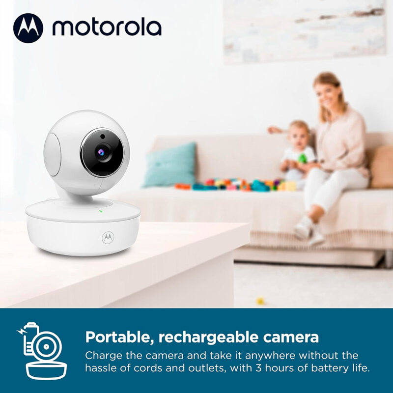 Babá Eletrônica Motorola VM36XL Monitor Tela 5 pol Branco