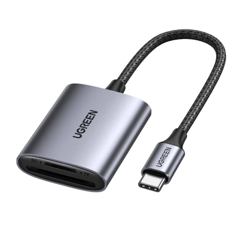 Leitor Cartão Memória Ugreen Usb C p/Cartão MicroSd e Sd