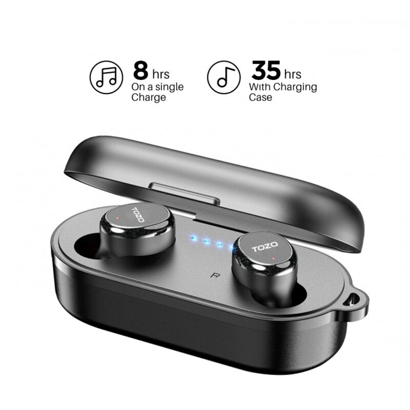 Fone de Ouvido Sem Fio Tozo T10S Bluetooth 5.3 Preto