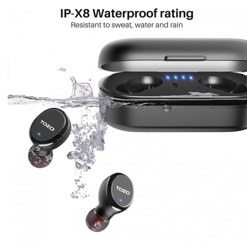 Fone de Ouvido Sem Fio Tozo T10S Bluetooth 5.3 Preto