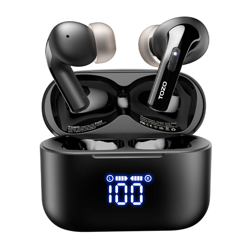 Fone de Ouvido Sem Fio Tozo Tonal Pods BT 5.3 Preto