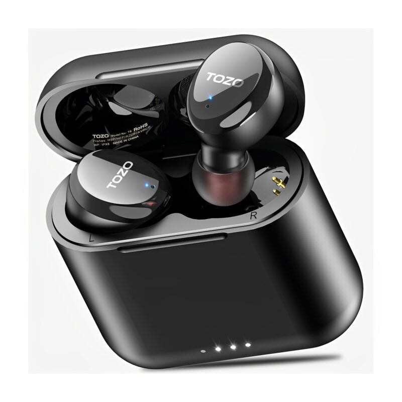 Fone de Ouvido Sem Fio Tozo T6s – Bluetooth Preto