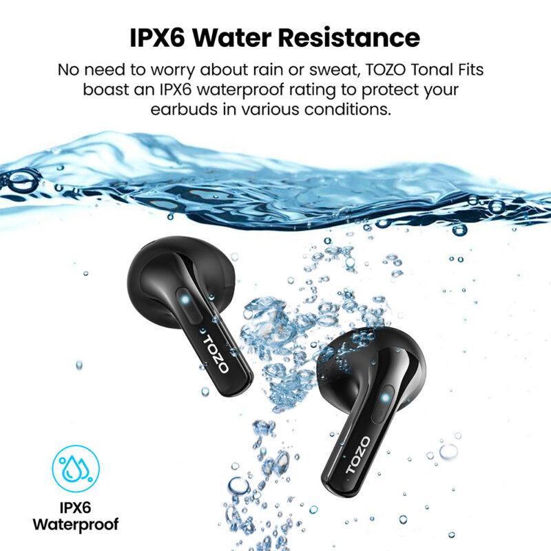 Fone Ouvido Sem Fio Tozo Tonal Fits Bluetooth 5.3 Preto