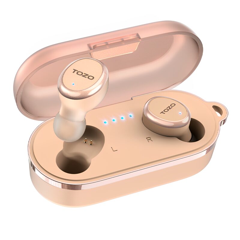 Fone de Ouvido Sem Fio Tozo T10s Bluetooth 5.3 Caqui